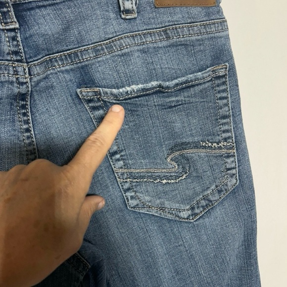 Silver 38/30 Men’s Jeans Blue Straight-Leg Denim - Picture 4 of 12